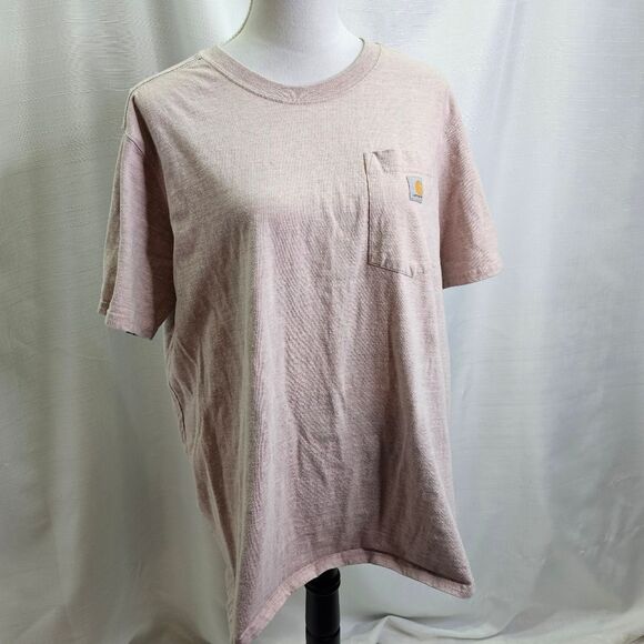 Carhartt Women's Heather Beige Pocket T-Shirt Size 1X (16W-18W) - Picture 5 of 9